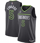 Men's Minnesota Timberwolves #5 Anthony Edwards Black Statement Edition Stitched Jersey Dzhi,baseball caps,new era cap wholesale,wholesale hats